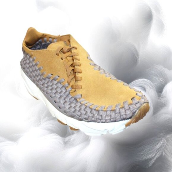 Nike Air Footscape Woven Gold Sepia Stone Chukka Sneaker Size 7.5 - Picture 1 of 12